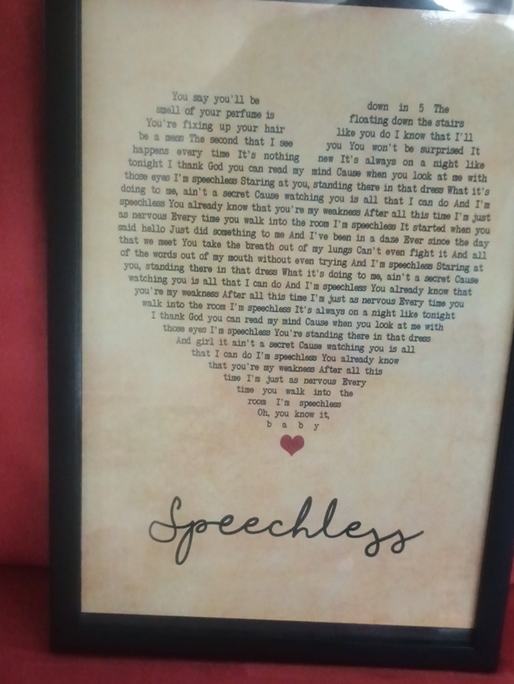 Speechless Framed Wall Art Print - Cream and Black